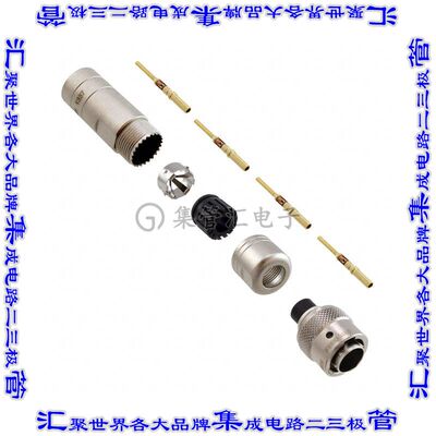 RT06104PNH-K 圆形连接器4POS插头公引脚压接镀金自由悬挂