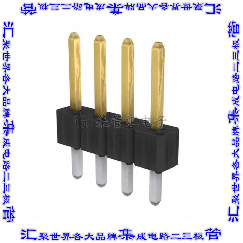 69190-104HLF 针座连接器4POS接头2.54mm公形插针通孔直针镀金