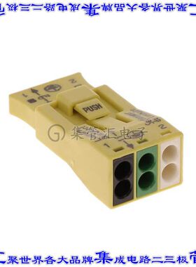 873-953/VE00-0500 接插件连接器PUSHWIRE SPLICE 3POS YELLOW GR