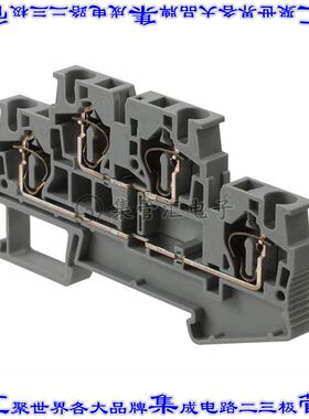 3031429 端子块连接器4POS馈通式2排6.2mm灰色10-28AWG