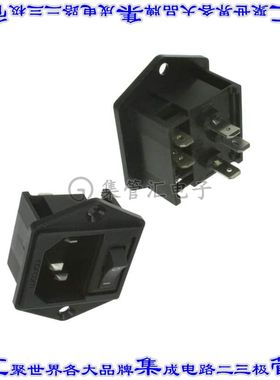 2-1609114-8 电源接入连接器3POS插座公插片模块IEC320-C14面板安