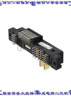 6648000-1 背板连接器32POS接头公引脚3排2.5mm通孔直角黑色