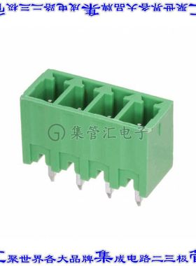 EB3-04-B-180 端子块连接器4POS接头公引脚带罩3.81mm绿色垂直通