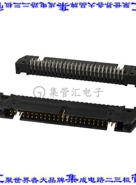 1-5102162-0 针座连接器50POS接头2排2.54mm公形插针通孔直角镀金