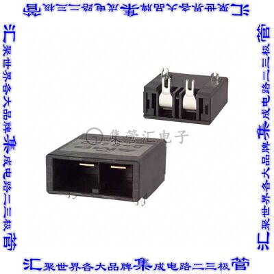 1-353079-3 针座连接器2POS接头10.16mm公形插针通孔直角镀金