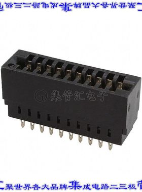 1-5147490-0 卡边缘连接器20POS母头2排2.54mm黑色镀金