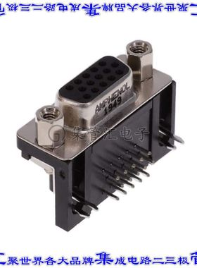 L17HTHES4F1C 连接器15POS插座母插口3排D-Sub高密度通孔直角