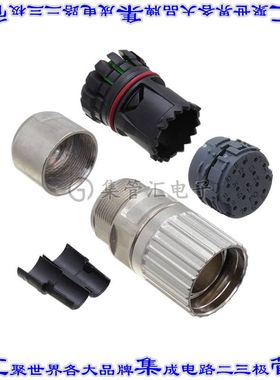 1629200 圆形连接器17POS插头外壳用于公插针银色自由悬挂底壳联