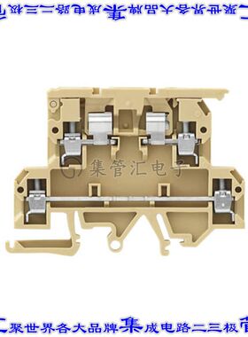 9503350000 端子块连接器4POS断连馈通式2排8.0mm米色12-22AWG