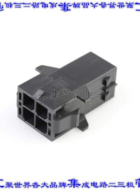 1054111104 矩形连接器外壳4POS插头2排5.7mm公形引脚黑色面板安