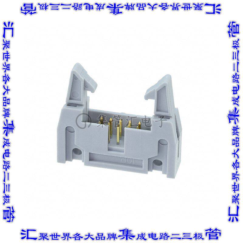 AWH 10A-0232-T 针座连接器10POS接头2排2.54mm公形插针通孔直角