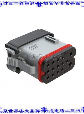 AT16-15SA-EK02 矩形连接器外壳15POS插头3排母形插口灰色自由悬