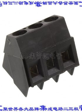 1546074-3 线对板连接器3POS接线端子5.08mm通孔35角度带板