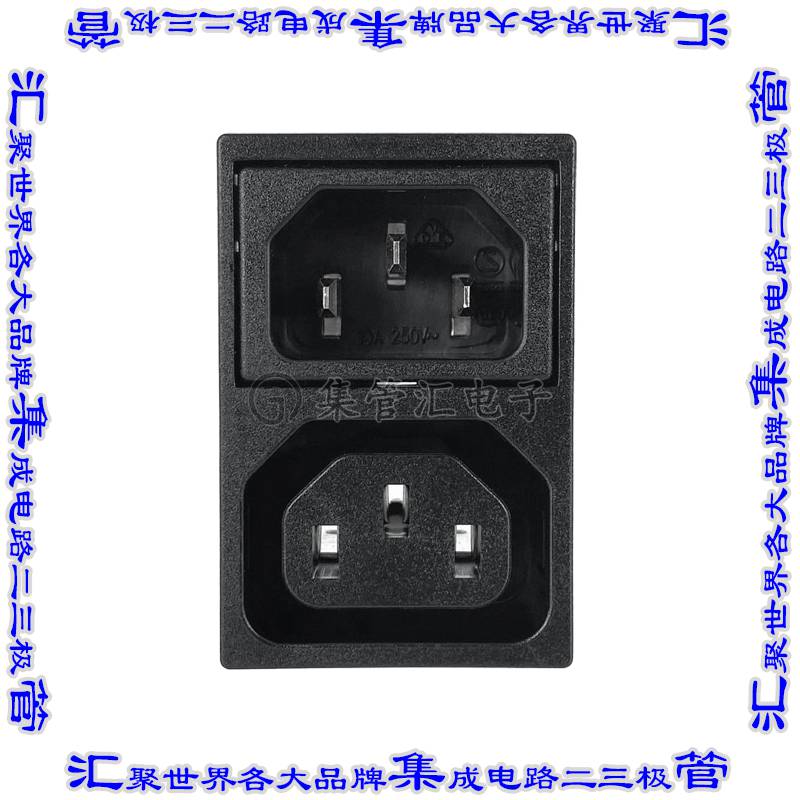 774W-10/01 电源接入连接器插座母形插口IEC320-C13面板安装卡入