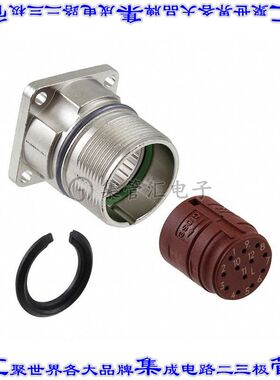 1607260 圆形连接器12POS插座外壳用于公插针银色面板安装