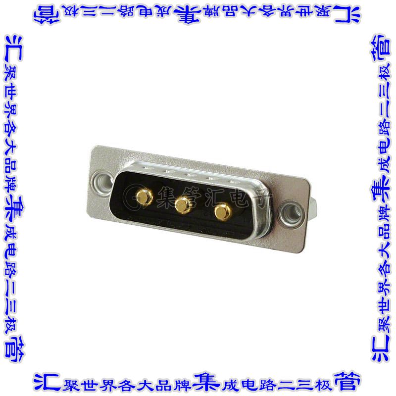 LCC17-A3W3PE-AN0 连接器3(电源)插头公引脚D-Sub组合式通孔