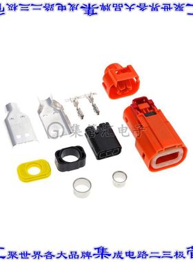 YHV280-2PM-S-4MM-B 矩形连接器2POS插头10.4mm母插口橙色压接自