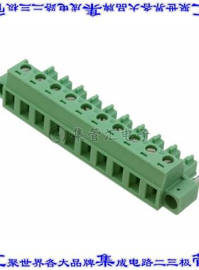 1900963 端子块连接器10POS插头母插口5.08mm绿色自由悬挂