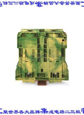 285-1187 端子块连接器2POS接地地面32.0mm绿色黄色