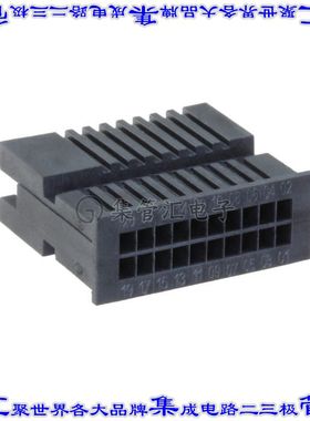 TSDF-10-D-S 矩形连接器外壳20POS 2排1.27mm公形引脚黑色自由悬