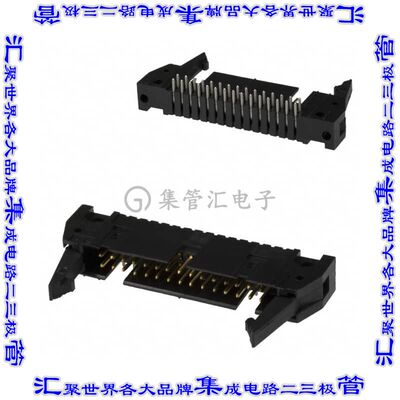 5499141-7 针座连接器30POS接头2排2.54mm公形插针通孔直角镀金