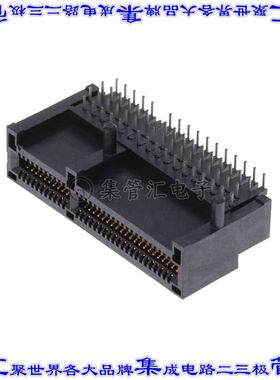 PCIE-064-02-S-D-RA 卡边缘连接器64POS母头2排1mm黑色镀金