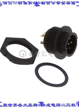 ACB-06RMMS-LC7001 圆形连接器6POS插座公形引脚焊杯镀金面板安装