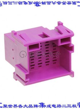 1-967628-1 矩形连接器外壳15POS插头3排5mm公形引脚紫色自由悬挂