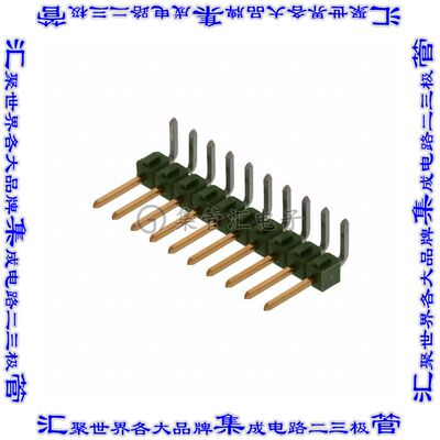 1-826631-0 针座连接器10POS分离式2.54mm公形插针通孔直角镀金
