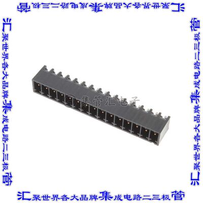 1-2342071-5 端子块连接器15POS接头公引脚带罩3.5mm黑色垂直通孔