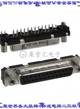 D25S24A4GV00LF 连接器25POS插座母插口2排D-Sub通孔