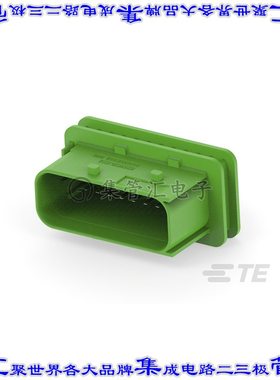 3-2369516-1 矩形连接器18POS接头2排4mm公引脚绿色压接银自由悬