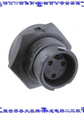 BD-03PMFS-QC8001 圆形连接器3(数据)插座母插口焊杯镀金面板安装