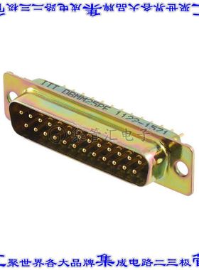 DBMM-25P-E 连接器25POS插头公引脚2排D-Sub面板安装通孔