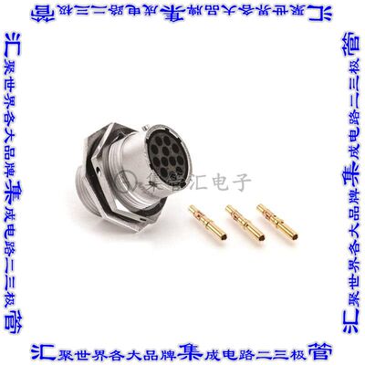 RT07147SNH-K 圆形连接器7POS插座母插口压接镀金面板安装