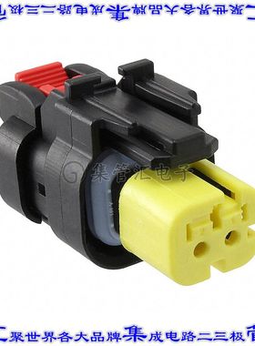 776522-3 矩形连接器外壳2POS插头4.5mm母形插口黑色自由悬挂