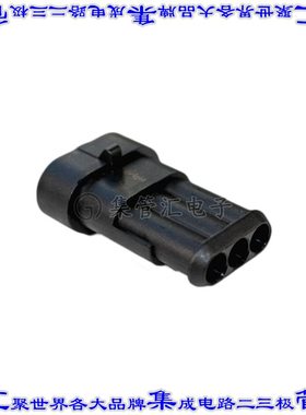 PX2000P03BK 矩形连接器外壳3POS插头6mm公形引脚黑色自由悬挂