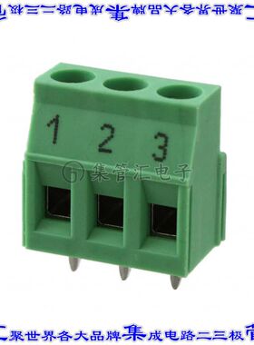 1734669 线对板连接器3POS接线端子5mm通孔水平带板