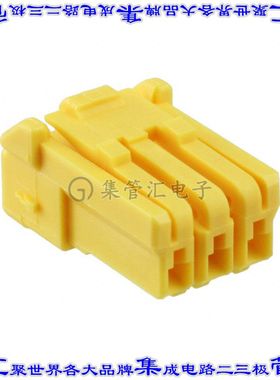 3-1565082-4 矩形连接器外壳3POS插头3.5mm母形插口黄色自由悬挂