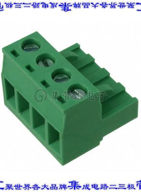 OSTTJ047150 端子块连接器4POS插头母插口5mm绿色自由悬挂