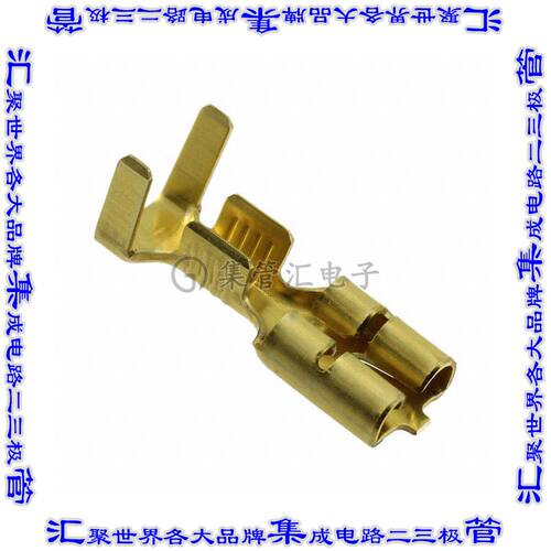 63757-1 快速连接器端子母头6.35mm压接12-16AWG