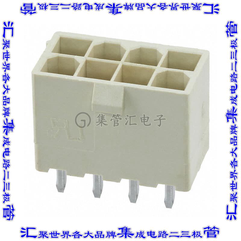 G874D081202CEU 针座连接器8POS接头2排4.2mm公形插针通孔直针锡