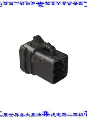 ATP06-6S-MM01BK 矩形连接器外壳6POS插头3排母形插口黑色自由悬