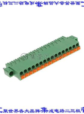 1748493 端子块连接器16POS插头母插口3.81mm绿色自由悬挂