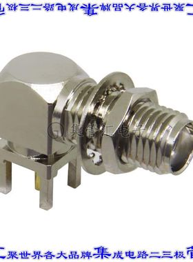 CONSMA002-L 同轴连接器SMA插座母插槽焊接50欧姆面板安装通孔直