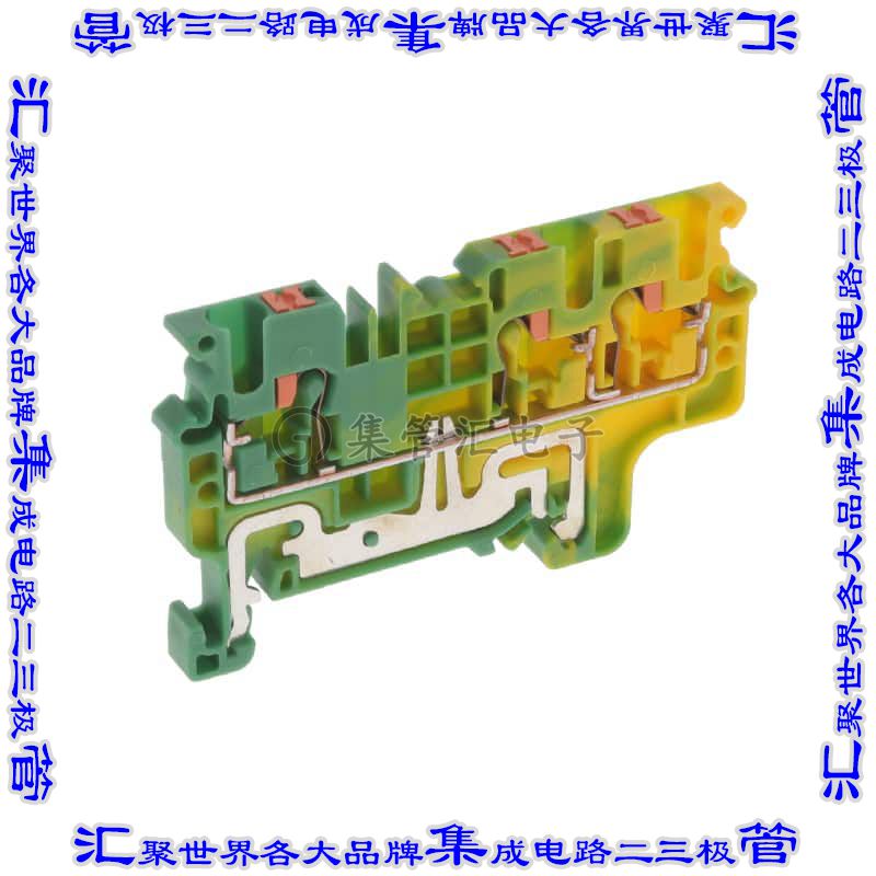 CPG2.5/3 端子块连接器3POS接地地面3.5mm绿色黄色12-24AWG