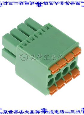 NL08105200G0G 端子块连接器8POS插头母插口2排3.5mm绿色自由悬挂