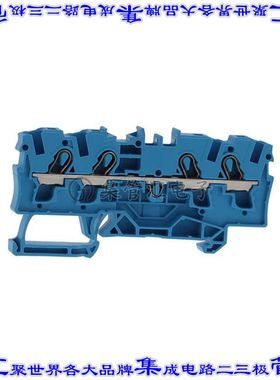 2004-1404 端子块连接器4POS馈通式6.2mm蓝色10-14AWG