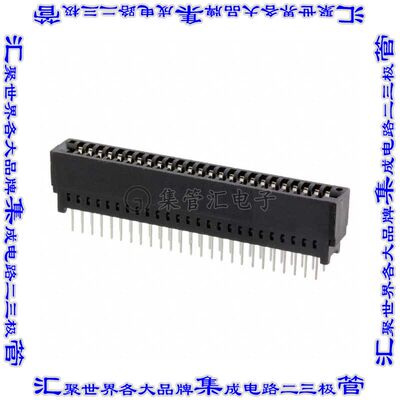 1-5530843-6 卡边缘连接器50POS母头2排2.54mm黑色镀金