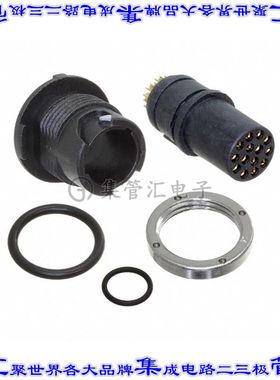 320483 圆形连接器14POS插座母插口焊杯镀金面板安装